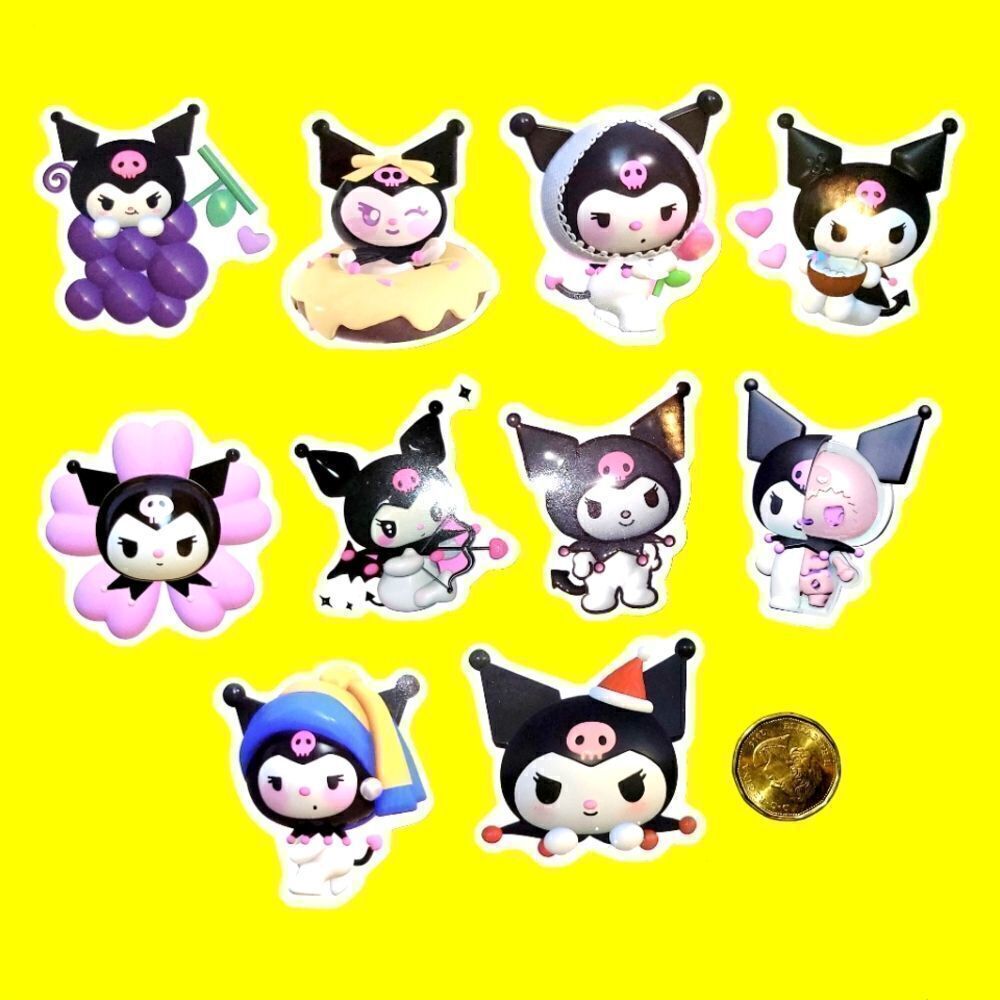 3/$20 Brand New 10x Kuromi Waterproof Stickers #9